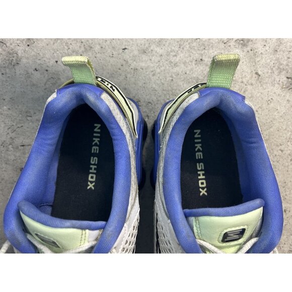 NIKE SHOX TL NOVA WHITE SAPPHIRE BLUE RUNNING SHOES CV3602-100 (WOMENS SIZE 10) - Picture 9 of 10